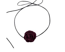 Plux Fashion Roos Choker - Rood - 3mm/95cm - Sieraden - Choker - Stoffen Choker - Luxe Choker - Sieraden Cadeau - Duurzame Kwaliteit - Halloween - Kerst - Black Friday - Halloween kostuum