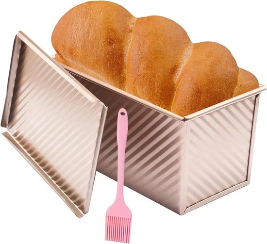 thumbnail: 2 Stuks Antiaanbak Brood- En Toastvorm Met Deksel - Perfecte Cake- En Broodvormen