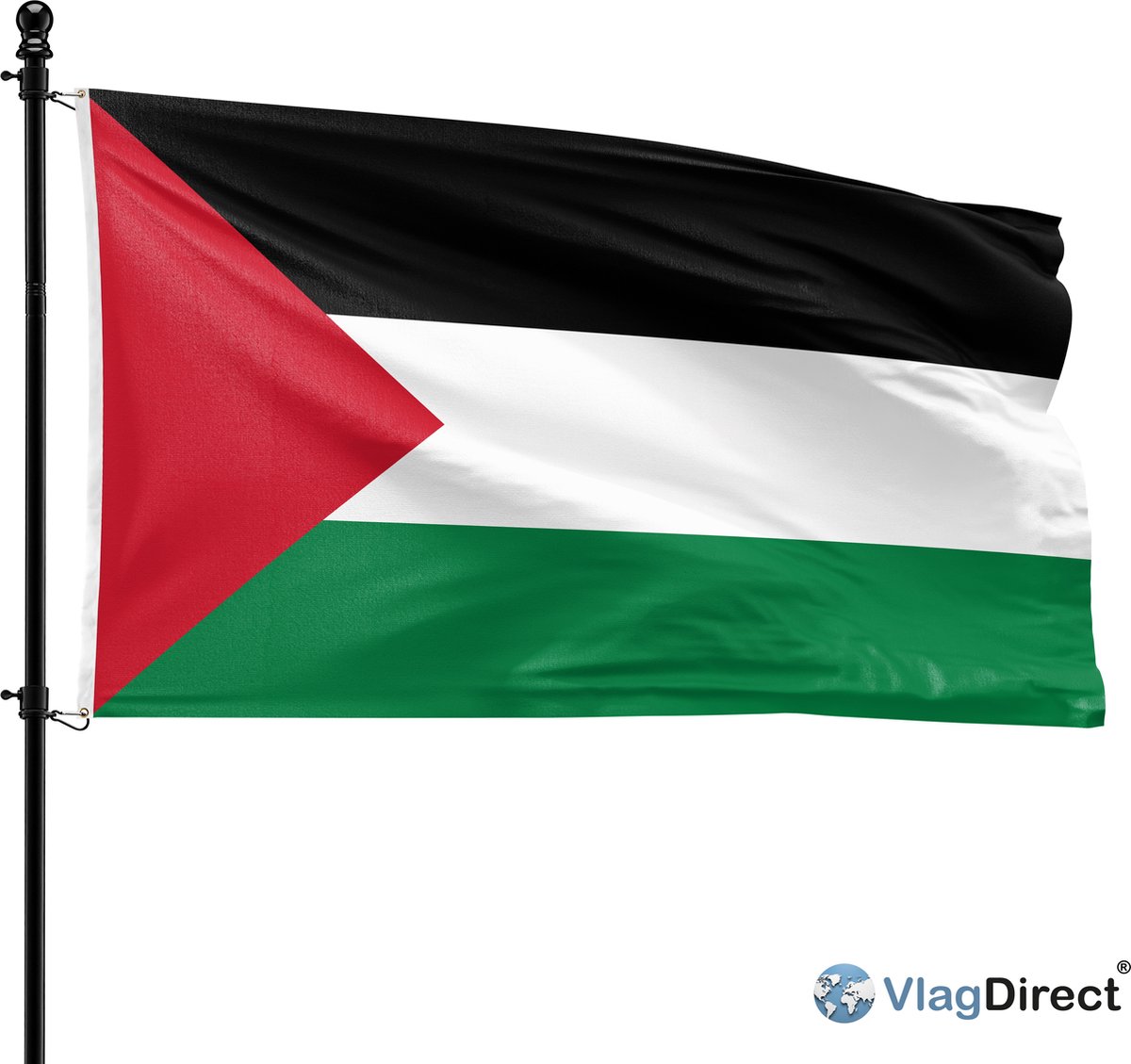 VlagDirect - Palestijnse vlag - Palestina vlag - 90 x 150 cm.
