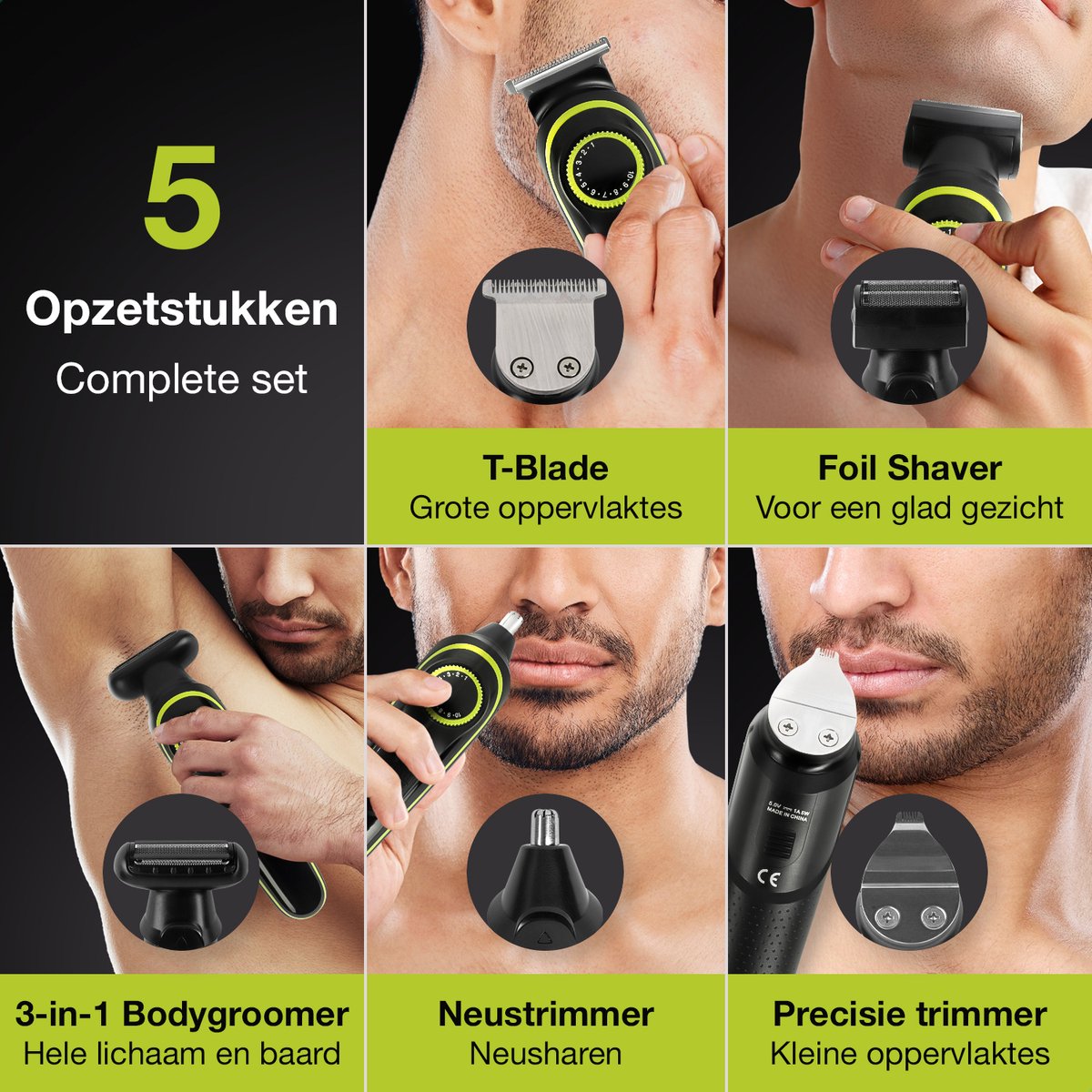 Primegoody 6 in 1 Bodygroomer - Baardtrimmer 1/10mm - Body - afbeelding 3