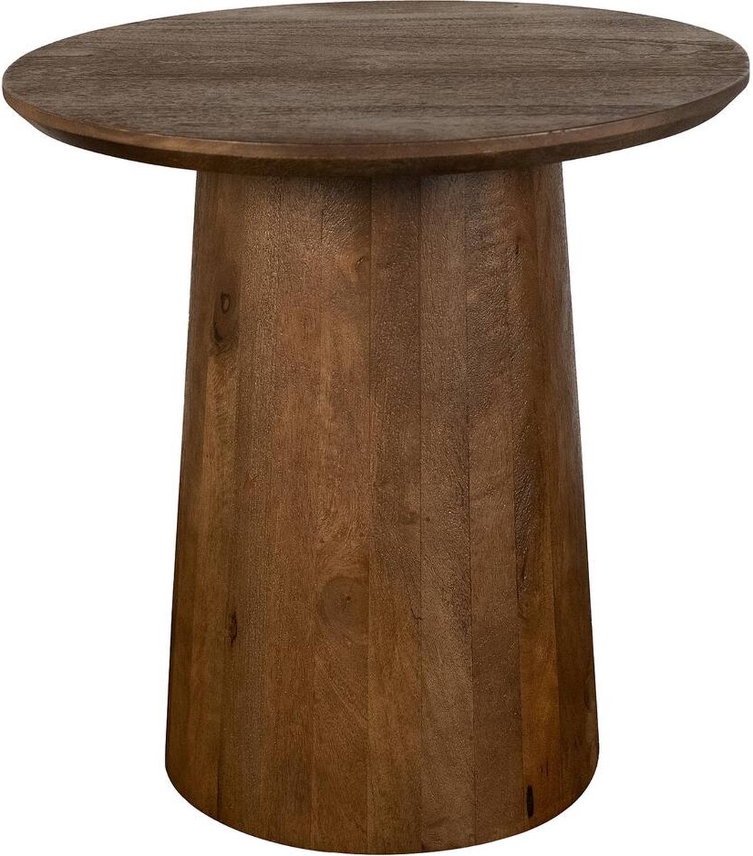 Goossens Zara Bijzettafel - Hout - 50 x 52 x 50 cm - Rond