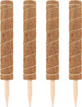 Bloomin Mosstok - Verlengbaar tot 90 cm - Mosstok voor Planten - Plantensteun - Mosstok Verlengbaar - Plantenstok - Mosstock Monstera - Plantenrek Buiten - Mosstok 30CM - 4 stuks