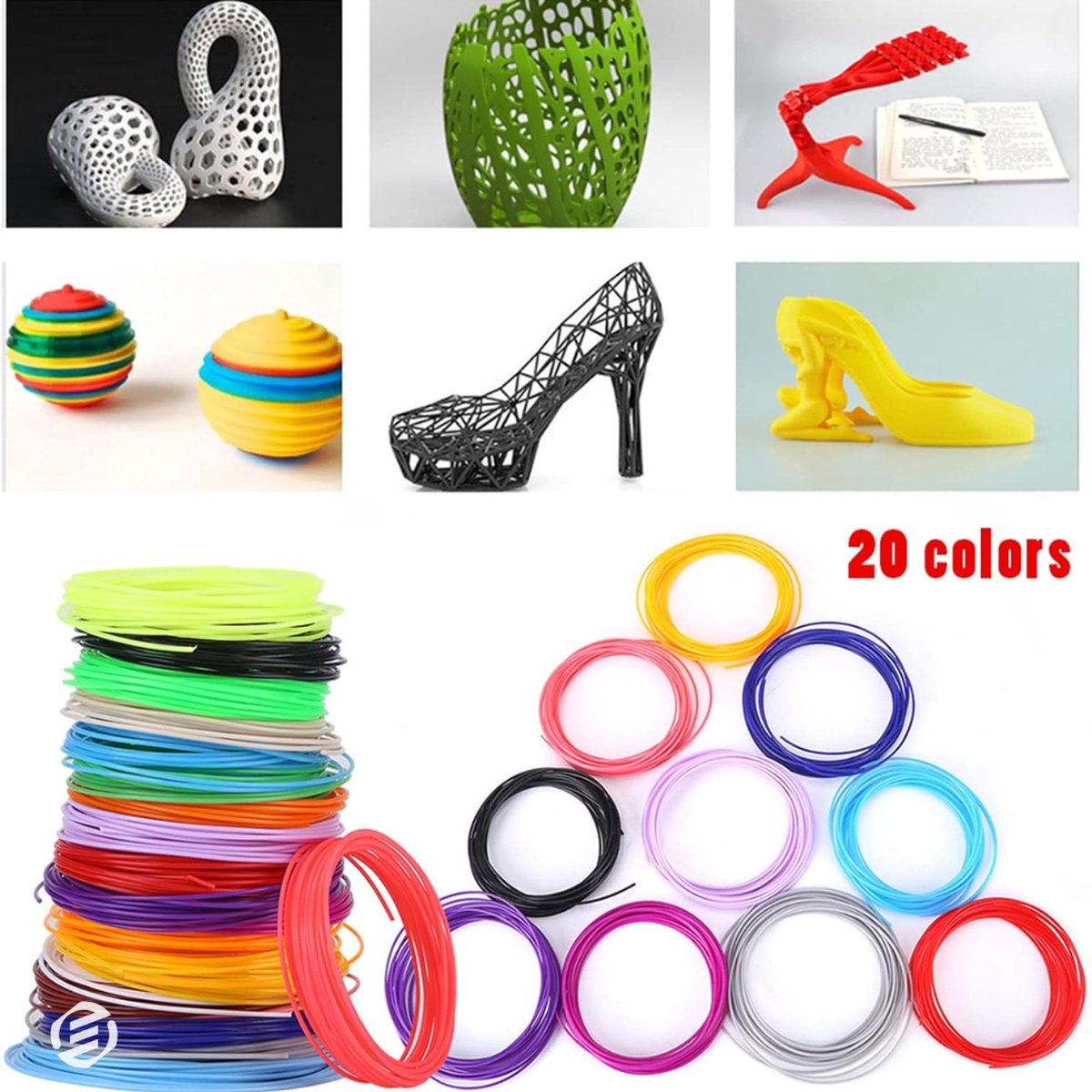 Equivera 3D Pen - 3D Starterspen - 3D Pen Starterspakket - Knutselen en Tekenen - 3D Printen - Incl. Vullingen en Filament - Kinderen en Volwassenen