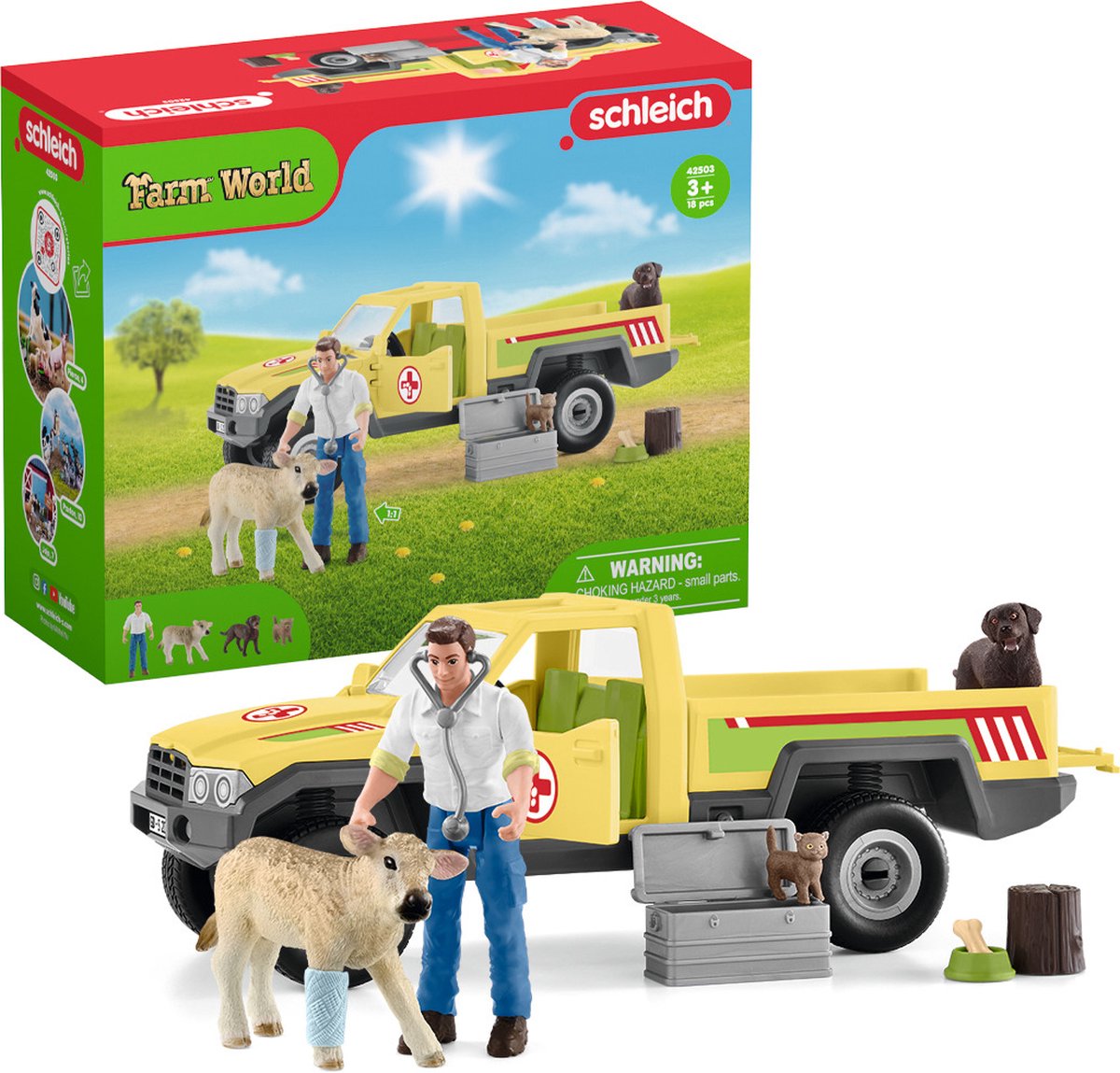 schleich FARM WORLD Speelfigurenset - Dierenartsbezoek op de Boerderij - Kinderspeelgoed voor Jongens en Meisjes - 3 tot 8 jaar - 12 Onderdelen - 42503 — afbeelding 23