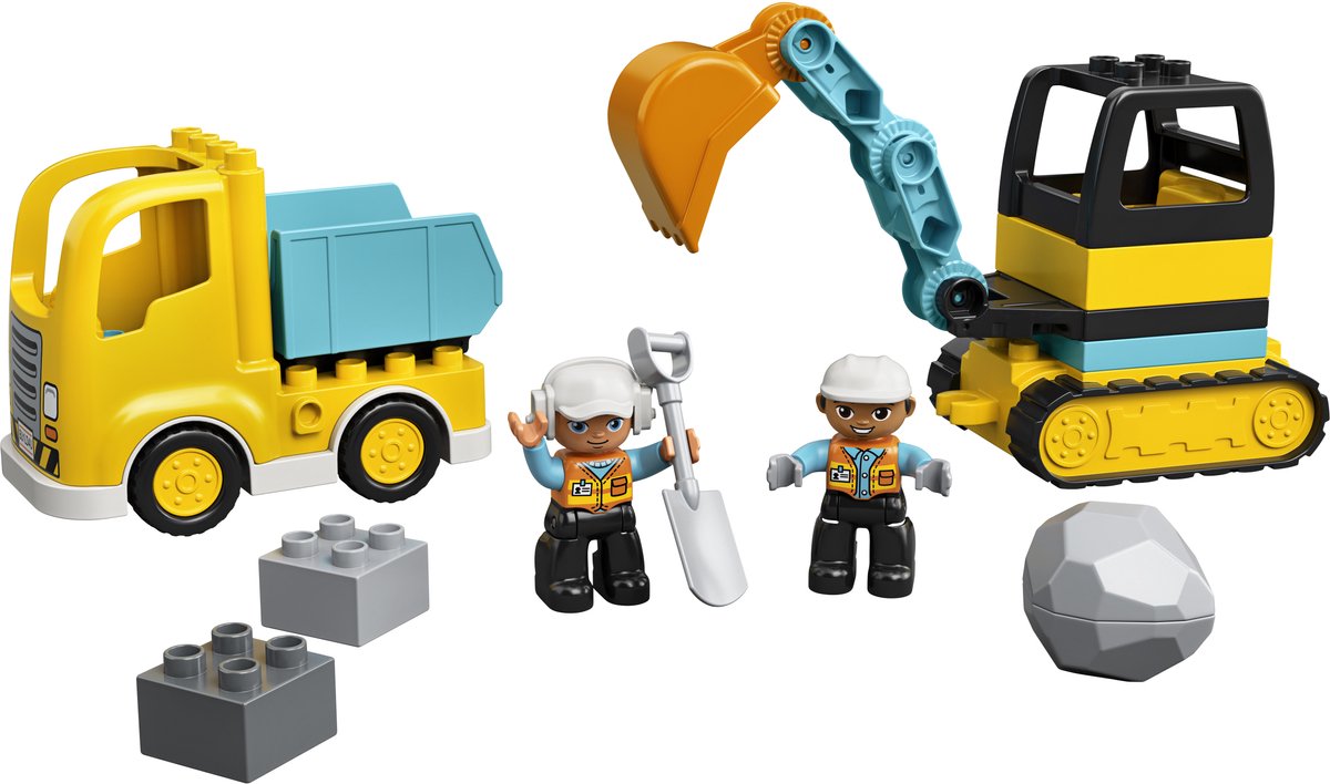 LEGO DUPLO Truck & Graafmachine met rupsbanden - 20 stenen thumbnail 4