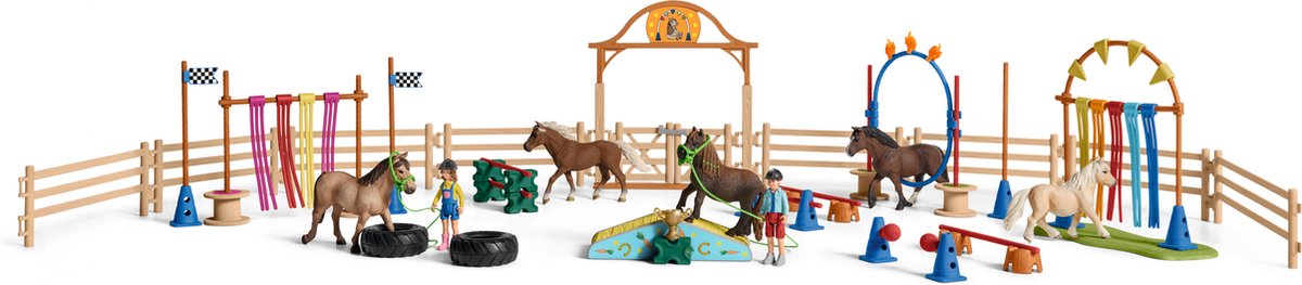 schleich FARM WORLD Speelfigurenset - Paarden Trainingskamp - Kinderspeelgoed voor Jongens en Meisjes - 3 tot 8 jaar - 41 Onderdelen - 42481 — afbeelding 14