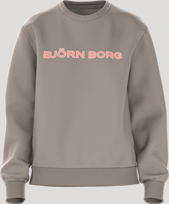 Björn Borg Essential 3 Crew Dames Trui - Maat L - Grijs/Roze - Dames ...