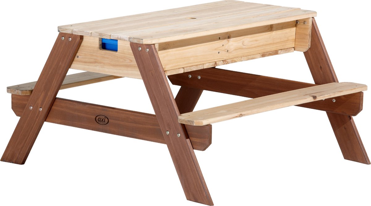 AXI Nick Zand & Water Picknicktafel in Bruin - Met in hoogte verstelbare Parasol in Groen/Wit - Multifunctionele Picknick tafel van FSC hout - Picknick tafel voor kinderen van hout — afbeelding 19