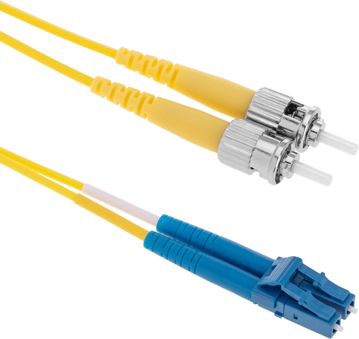 BeMatik - Glasvezelkabel LC naar ST single mode duplex 9/125 van 1 m OS2