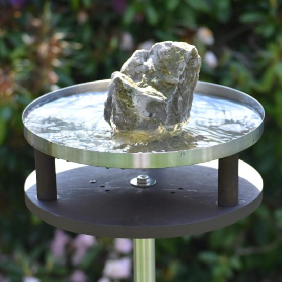Elegante roestvrijstalen vogelbad voor tuinen