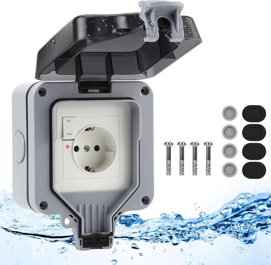 Buiten stopcontact met slot - Merk: EGB Soort: Opbouw IP waarde: IP44