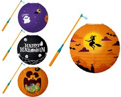 Lampionstokje - Halloween - Lampion - Decoratie Buiten - Versiering - Treklampion - Set - Sint Maarten - Licht