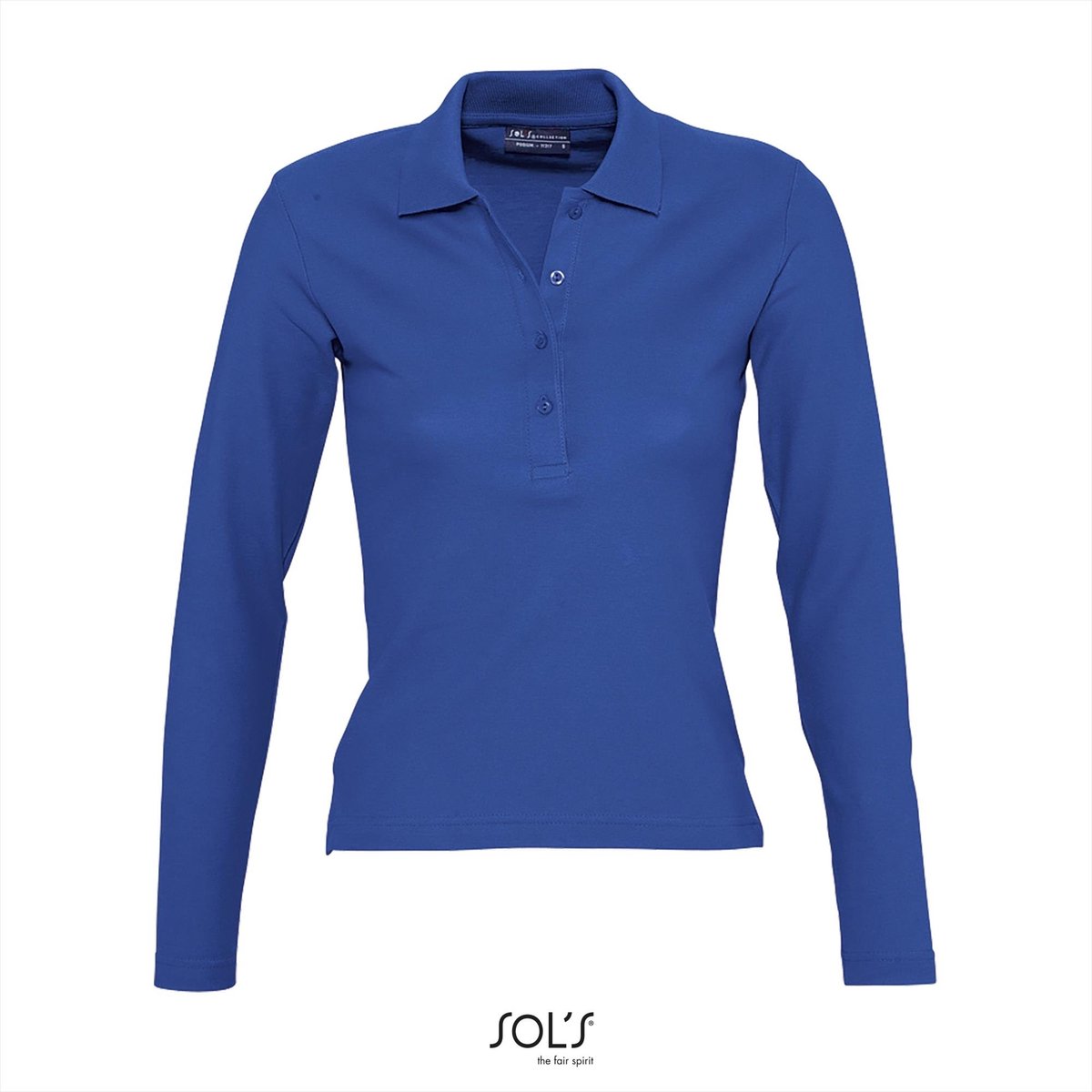 SOL'S Women´s Long Sleeve Polo Podium L535 - Royal Blue 241 - S