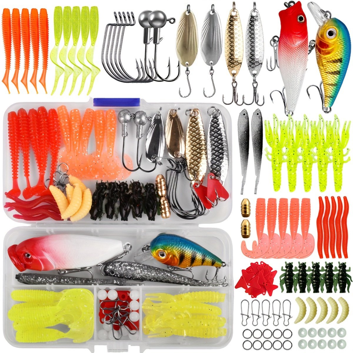 Bovista Visspullen - Viskoffer - Tacklebox - Kunstaas - Vis Accessoires - Hengelsport - Spullen - Roofvis - Karper - Snoek - 88 delig