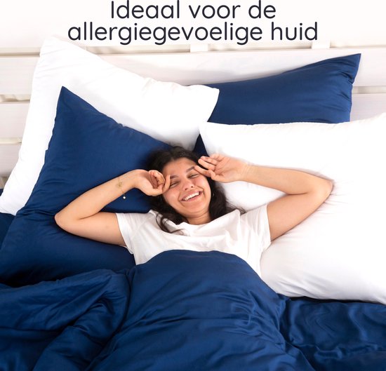 Hoeslaken en Bamboe | Hoeslaken Eco 1 personne 90 cm sur 190 cm | Bleu marine | Beddengoed de Luxe en Bamboe | Drap Hoeslaken | Hoeslaken Puur Bamboe lyocell | Tissu Ultra respirant | Bambaw