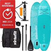 VirtuFit Supboard Ocean 275 - Turquoise - Stand Up Paddle Board - Supboard Opblaasbaar - Voor beginners en gevorderden - Verstelbare peddel - Max. 180 kg - Met accessoires en draagtas
