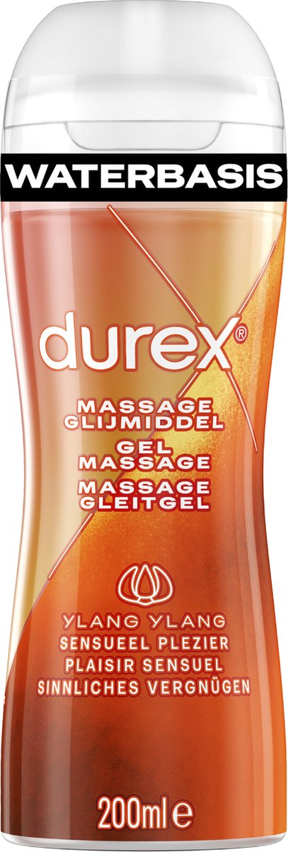 Goedkoopste Durex Massage Olie en Glijmiddel 2-in-1 - Sensual met Ylang Ylang - waterbasis - 200 ml