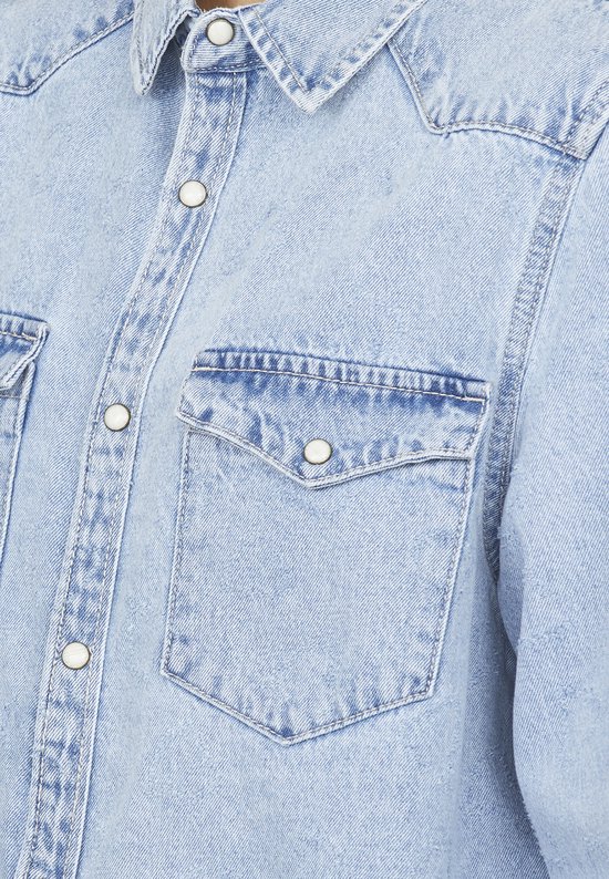 SISTERS POINT Osa-sh4 - Chemisier Femme - l. délavage bleu - Taille XL