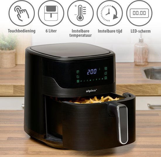 alpina Friteuse à air chaud 2.4L 1500W - Pour rôtir, frire