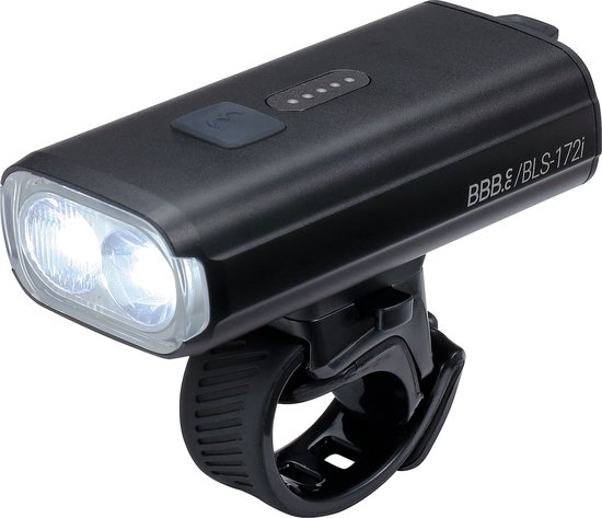 Foto: Bbb cycling strikeduo 1600 koplamp fiets met batterij indicator fietsverlichting usb oplaadbaar voorlicht racefiets verlichting 1600 lumen waterdicht lange accuduur bls 172i