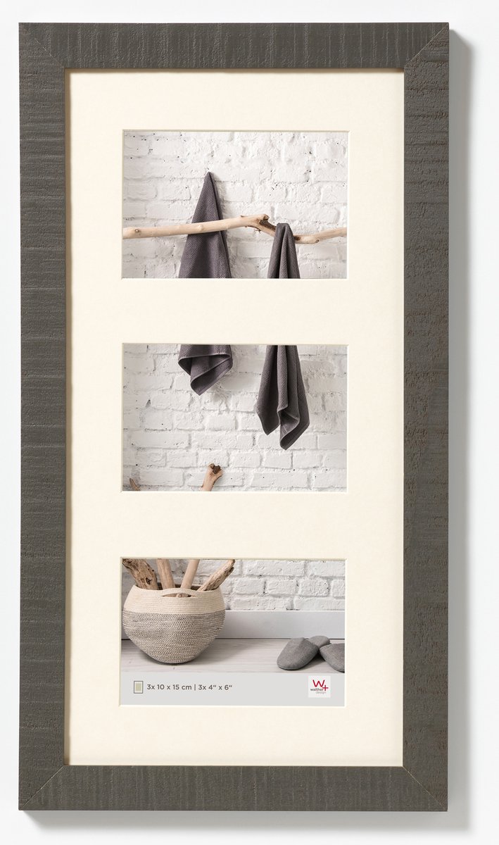 Walther Home - Houten lijst - Fotoformaat 3x13x18 cm - Grijs