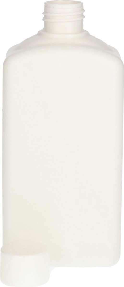 6x Plastic Fles 500 ml Schroefdop - Standard Square - Gerecycled HDPE Kunststof BPA-vrij - Wit - Rond - Set van 6 stuks van Plastinorm — afbeelding 4