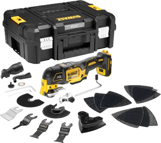 Foto: Dewalt dcs356nt 18v li ion accu multitool body in tstak koolborsteloos