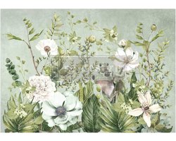 Redesign - Decoupage FIBER Paper A1 - Froggy Meadow Greens - 84.1 x 59.4 cm