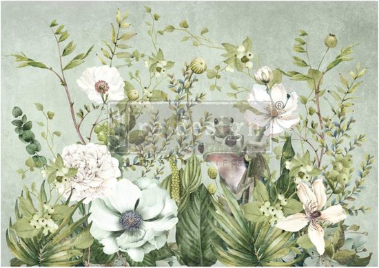 Redesign - Papier FIBRE de découpage A1 - Froggy Meadow Greens - 84,1 x 59,4 cm