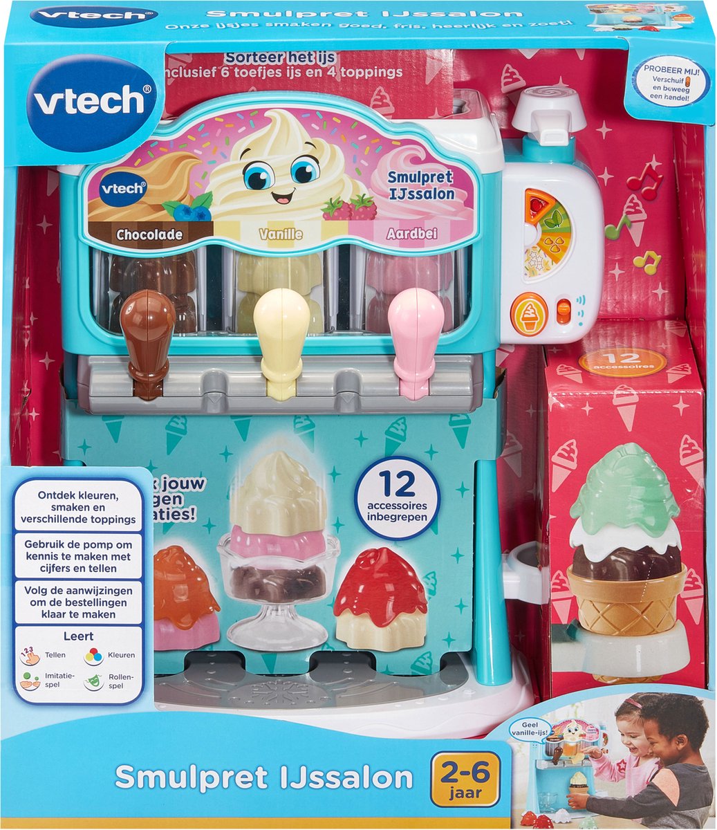 VTech Smulpret Ijssalon - Educatief Speelgoed - Stimuleert Creativiteit - Speelgoed vanaf 2 Jaar — cadeau in Spellen & Speelgoed - foto 2