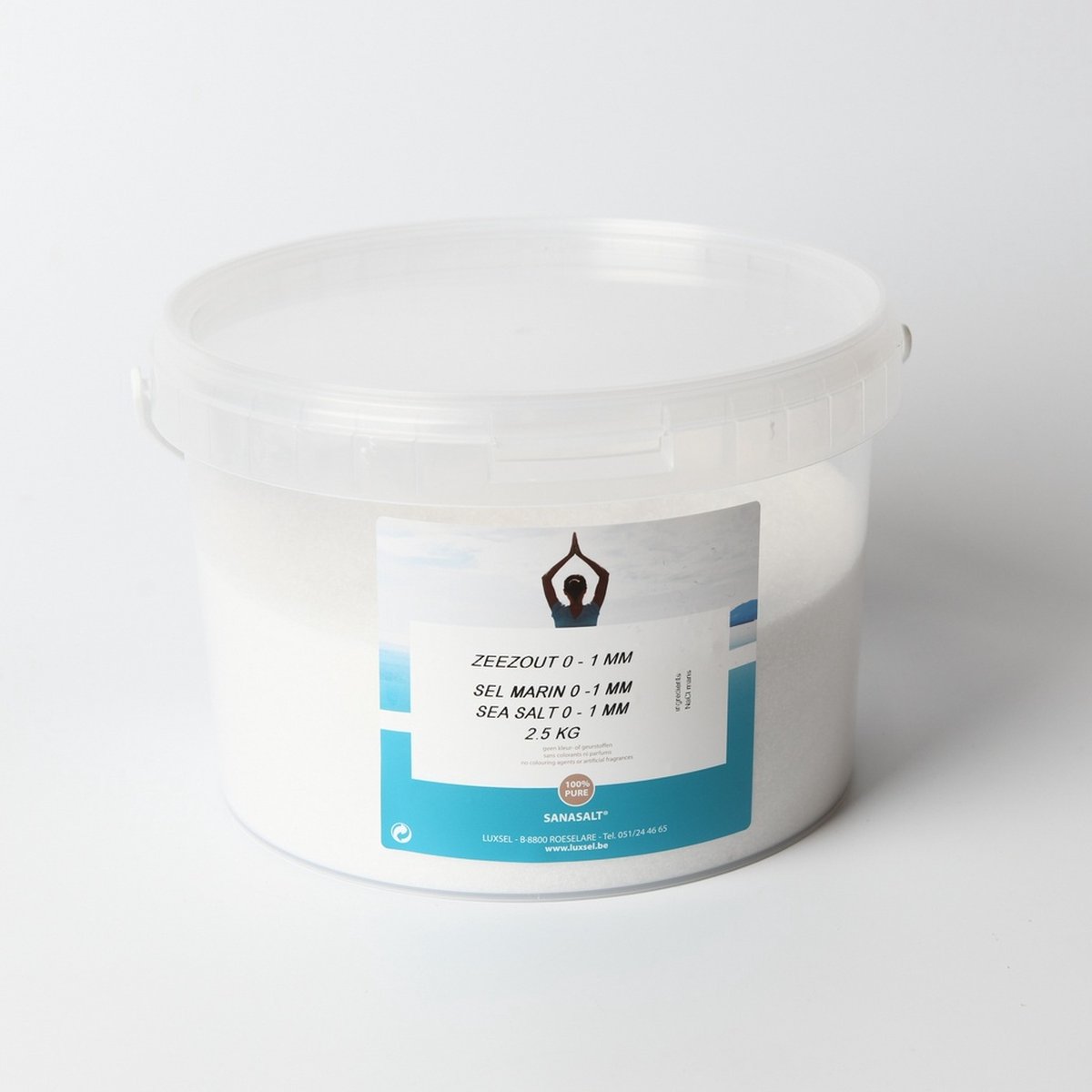 Goedkoopste Sanasalt Scrubzout Fijn Zeezout 0-1mm 2.5KG - Badzout - Scrubzout