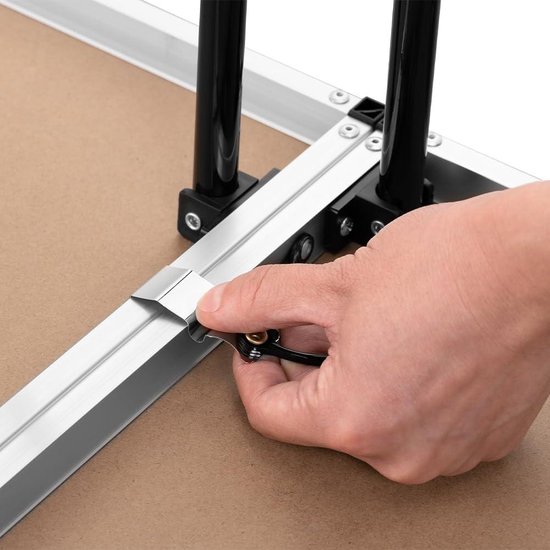 Multifunctionele klaptafels - set van 3 tafels voor buiten - verstelbare hoogtes en draaggreep - picknicktafel voor camping - 30 kg draagvermogen - zwart Vouwtafel — afbeelding 2