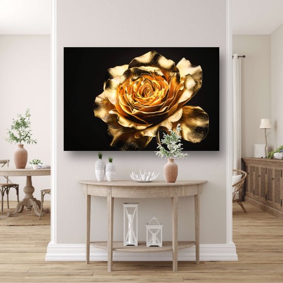 Tableaux sur verre rose - Tableaux sur verre Flora - Peinture sur Glas Feuille - Décoration murale moderne - Acrylique - Peintures & affiches verre acrylique 60x40 cm