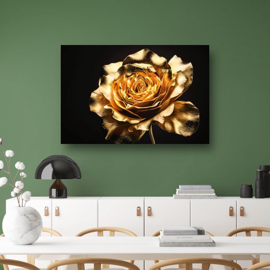 Tableaux sur verre rose - Tableaux sur verre Flora - Peinture sur Glas Feuille - Décoration murale moderne - Acrylique - Peintures & affiches verre acrylique 60x40 cm