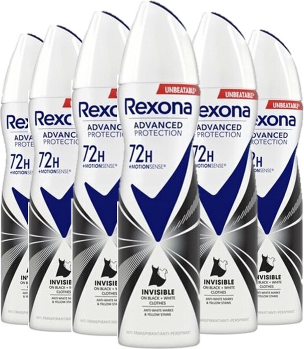 Bol.com Rexona Women Invisible Diamond - 6 x 150 ml - Deodorant Spray aanbieding