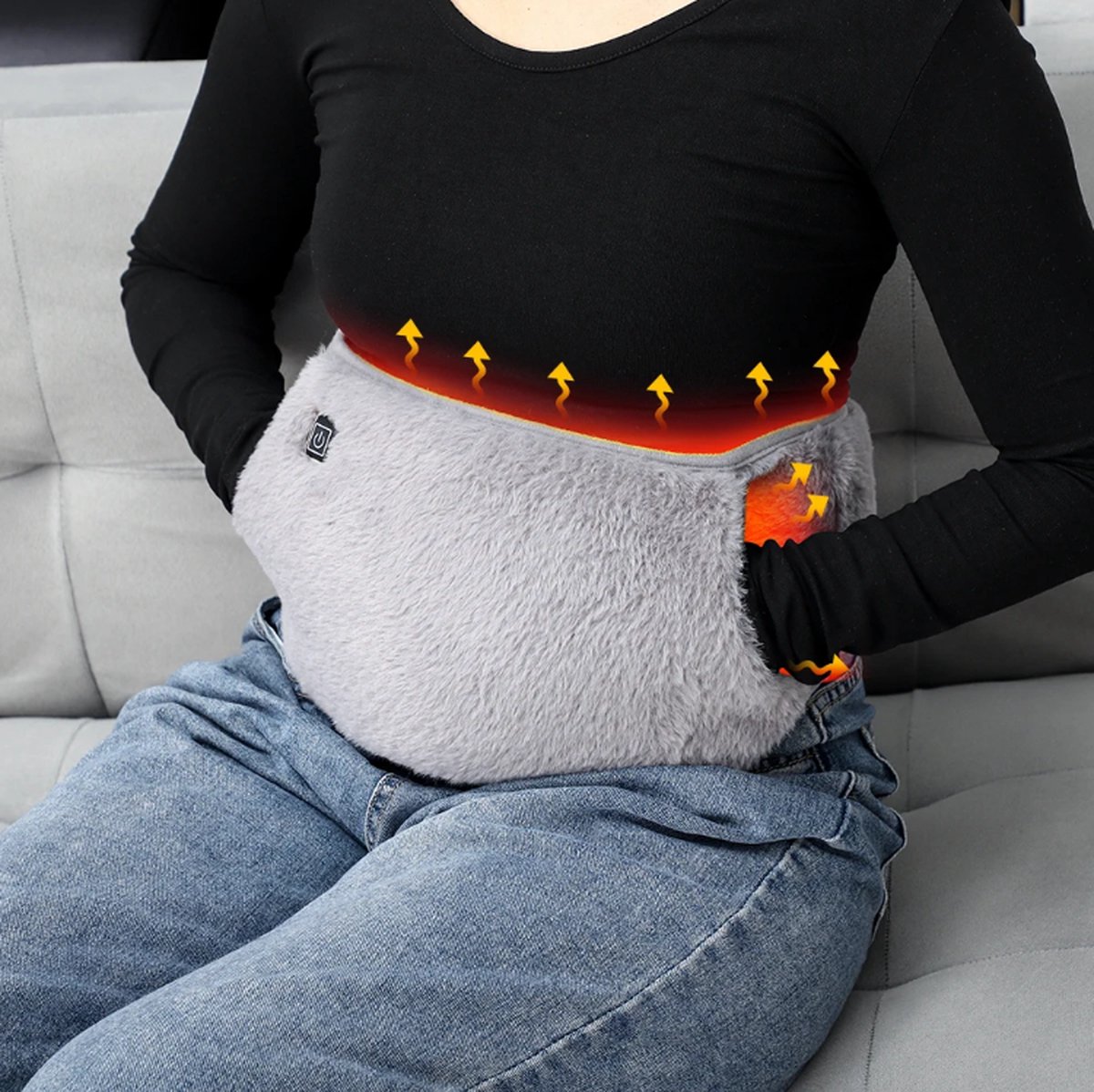 Goedkoopste ThermiBelt - Elektrische Verwarmde Taille Warmer - Kruik - Voor Je Buik - Menstruatie - Pijn Verlichtend - Verwarming - Warme Buik - Hand verwarmer - 2-in1
