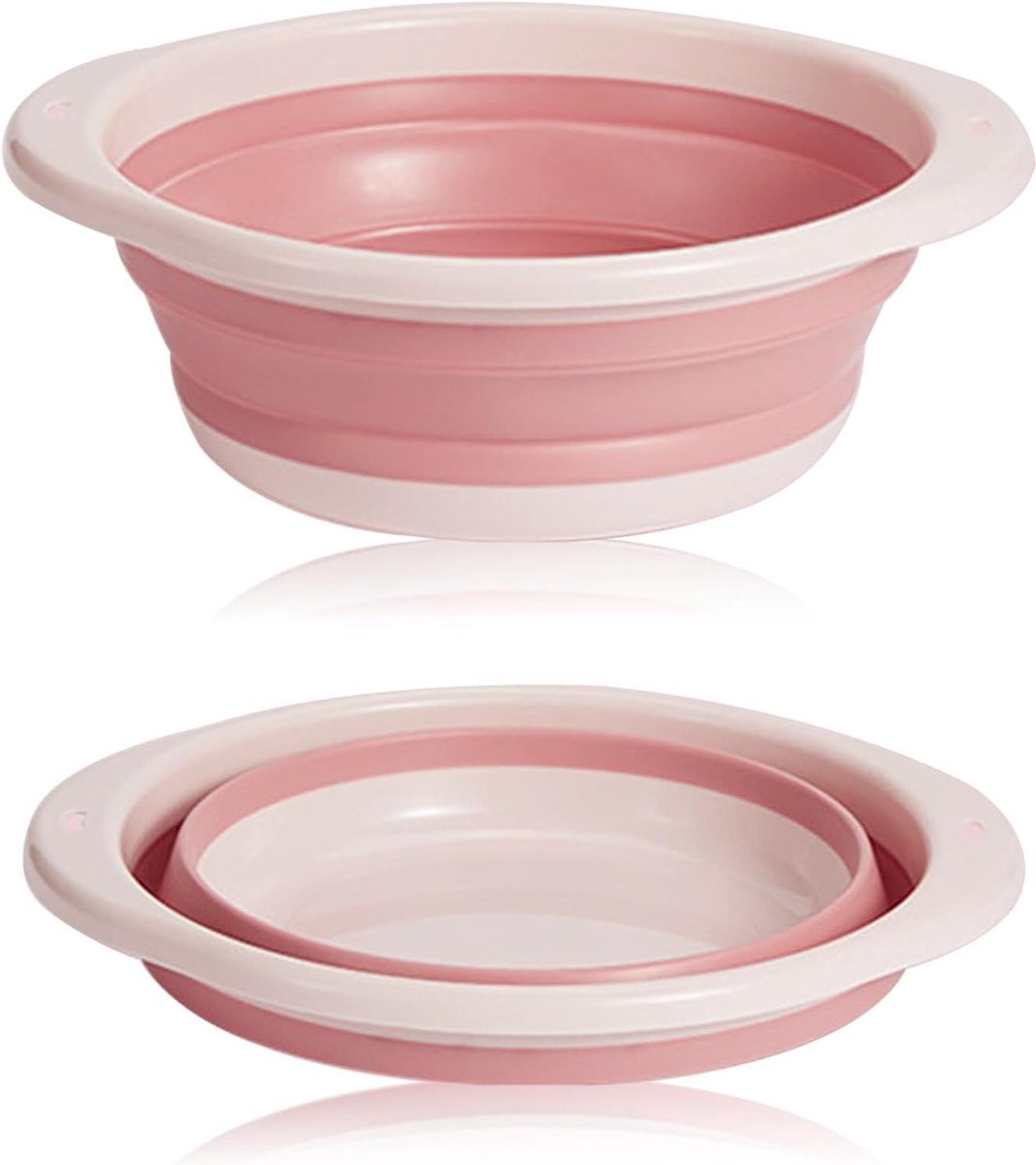 Goedkoopste Opvouwbare afwasteil - Grote multifunctionele ronde kom voor groenten en servies - Roze - Groot Opvouwbare afwasteil