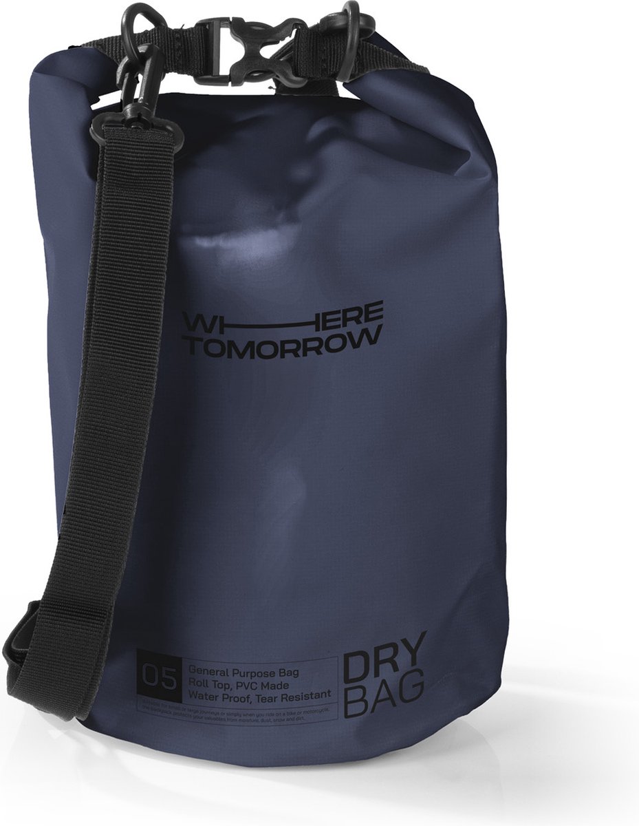 Where Tomorrow Dry Bag 5L - Style 01 - Donkerblauw
