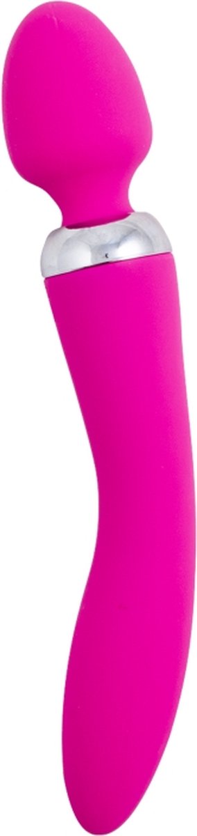 Goedkoopste Dual Wand - Dubbelzijdig te Gebruiken Vibrator - USB Oplaadbaar - Roze