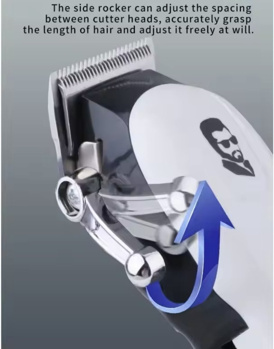Kemei KM-232 Professionele Tondeuse met Usb Opladen Draadloze Haar Trimmer Met Lcd scherm met meerdere opzet stukken thumbnail 3