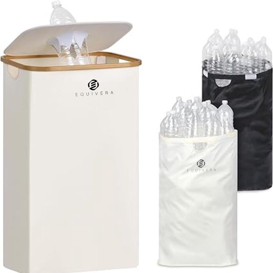 Conteneur De Collecte Bouteilles Consignées 95 L - Avec 2 Sacs, Couvercle, Pour Cuisine Ou Commerce