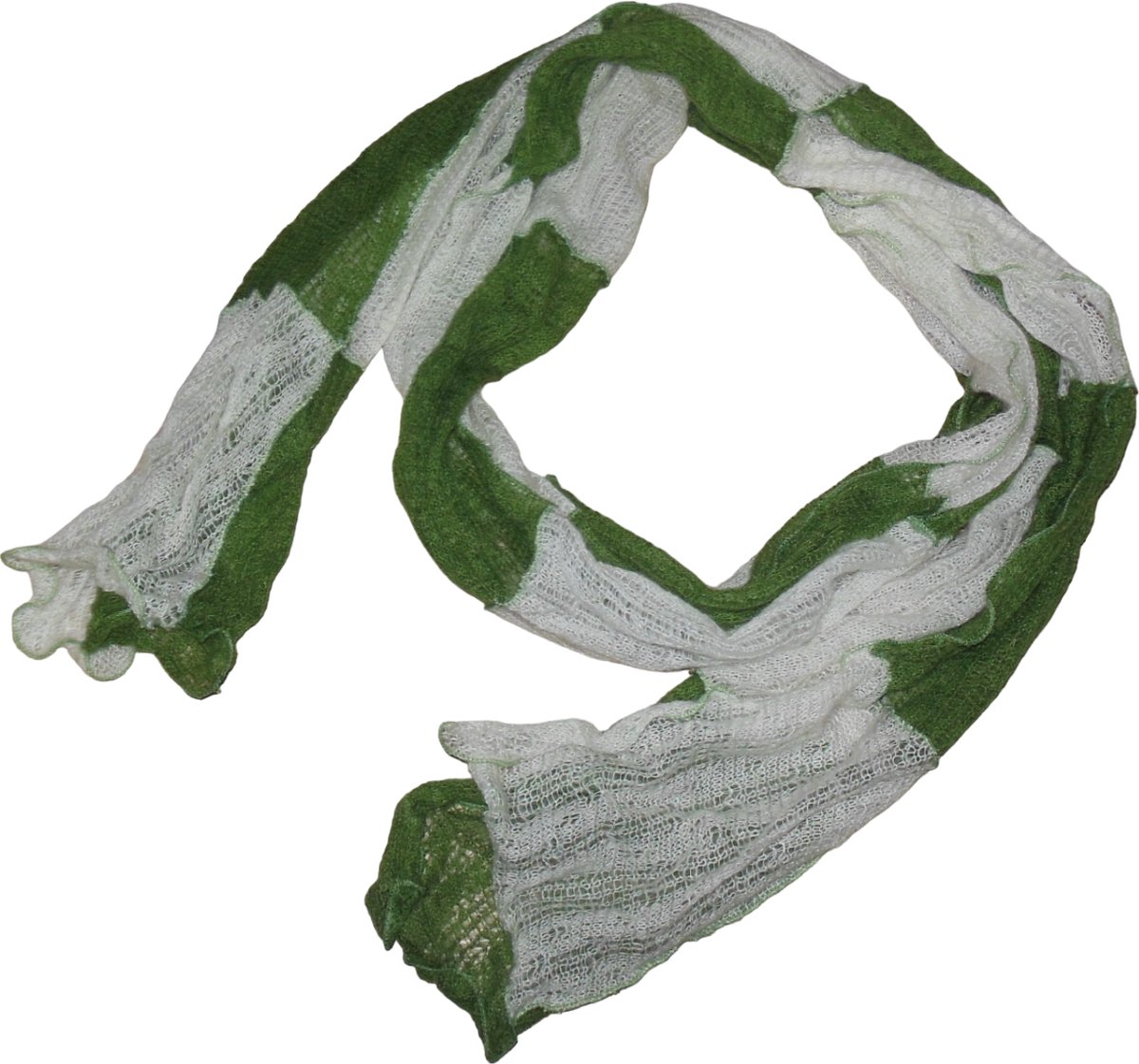 Sjaal groen-wit