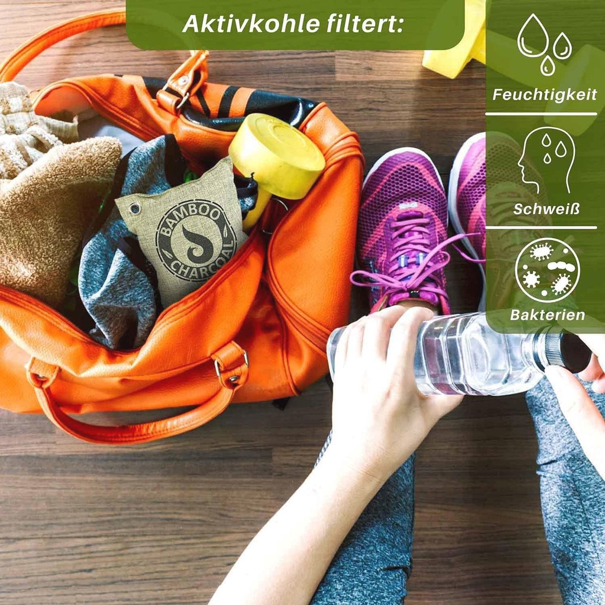 Ecologische Luchtontvochtiger met Actieve Kool voor Geurverwijdering - 200g