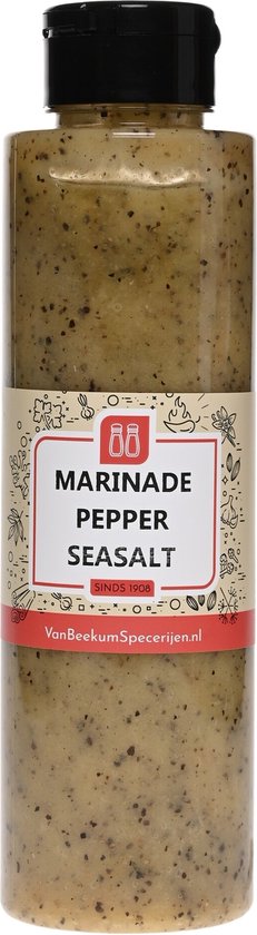 Marinade poivre sel de mer | Flacon compressible 500 ml | Van Beekum Specerijen