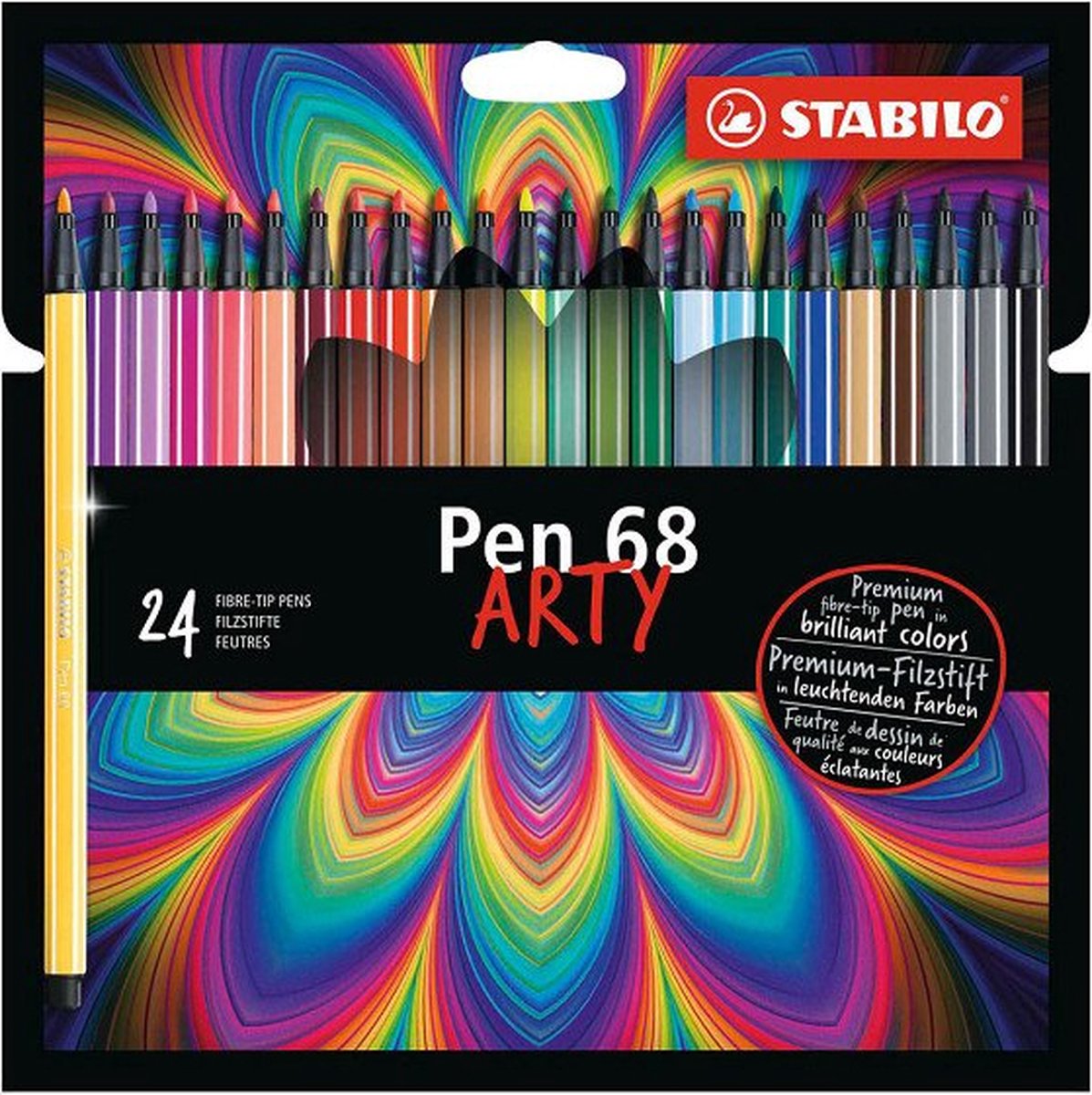 STABILO Pen 68 - Premium Viltstift - ARTY Set - Etui Met 24 Kleuren — afbeelding 6