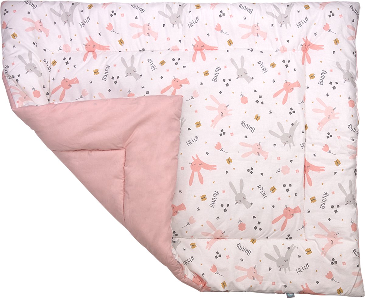 Funnababy Rabbit Boxkleed - Roze Konijn - 80 x 100 cm