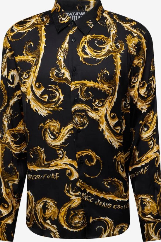 【状態良好】 VERSACE VRACE 23C80D282S282 Versace Jeans Couture Overhemd All Over Print Black/Gold | bol