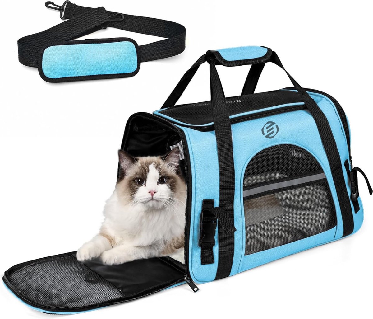 Equivera Katten Vervoersbox - Kattenvervoersbox - Reistas Katten - Reismand - Kattendraagtas - Transporttas