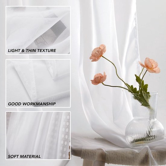 Gordijnen Kant en Klaar Set Van 1 60 x 230 cm Venster Decoratie Kamer Verdeler Decoratie Enkel Gordijn Voor Vensters Potlood Plooien Gordijnen Voor Woonkamer, Slaapkamer, Khaki