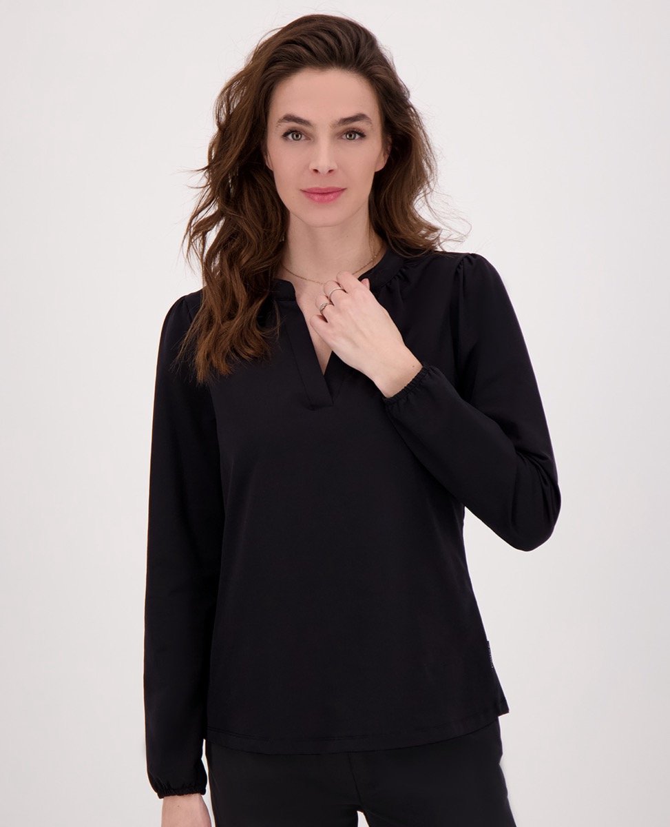 Je m'appelle Travelstof Top - Dames - Zwart - Maat S